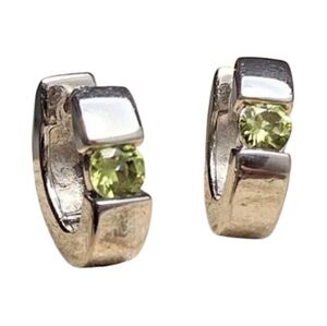 Borsheims Sterling Silver Peridot Hoop Retail $165